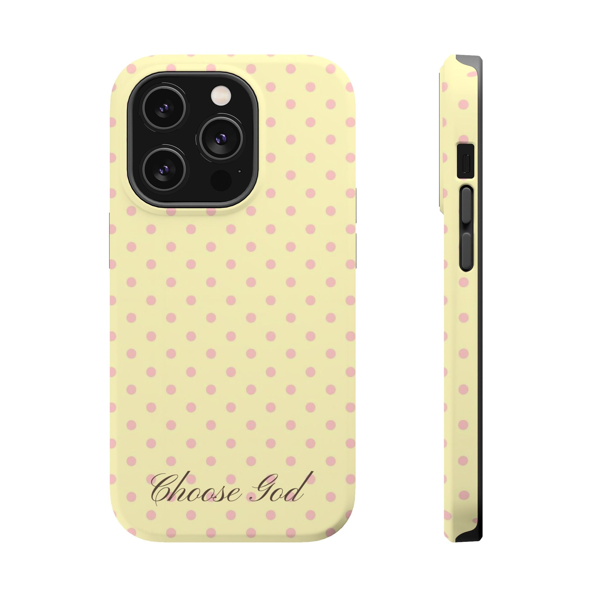 Choose God Polka Dot Magnetic Phone Case — Impact-Resistant iPhone Cover
