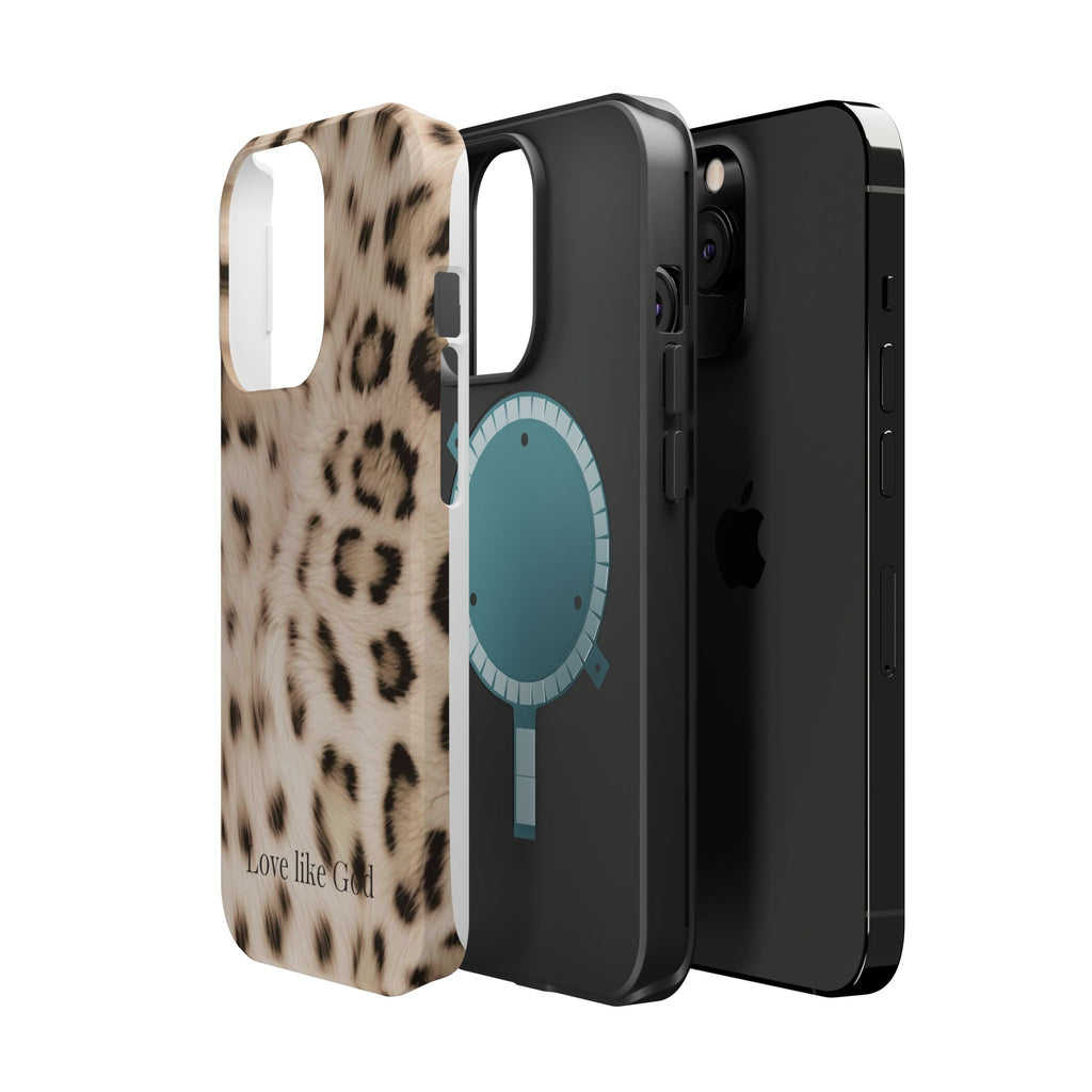 Leopard 'Love Like God' Magnetic Impact Phone Case