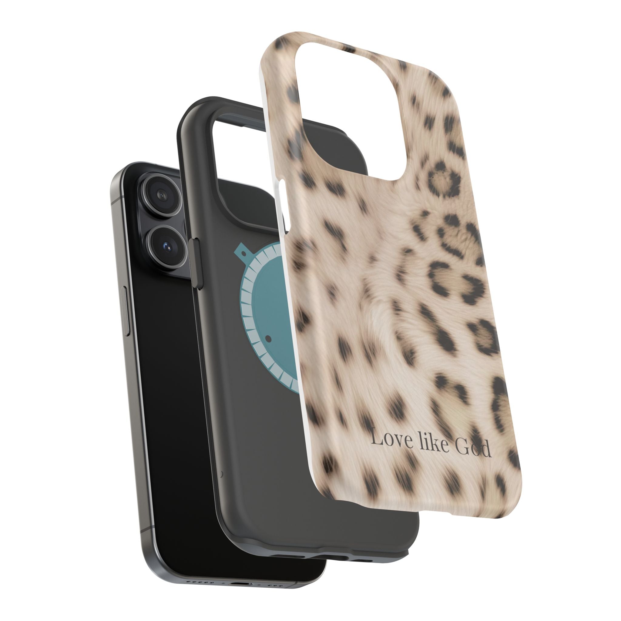 Leopard 'Love Like God' Magnetic Impact Phone Case