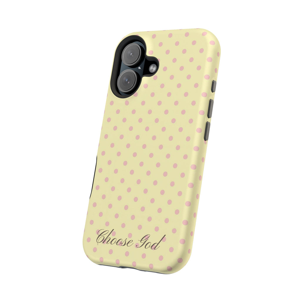 Choose God Polka Dot Magnetic Phone Case — Impact-Resistant iPhone Cover