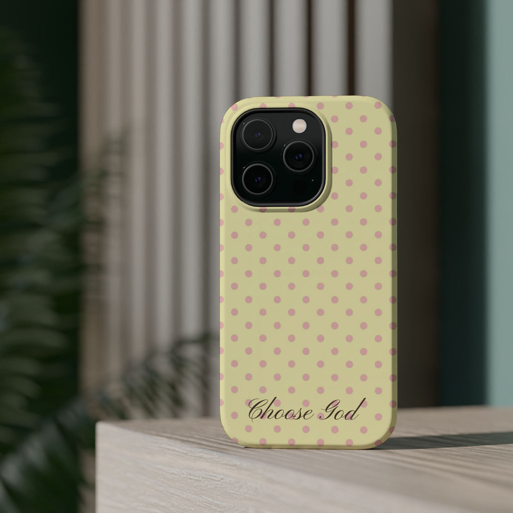 Choose God Polka Dot Magnetic Phone Case — Impact-Resistant iPhone Cover
