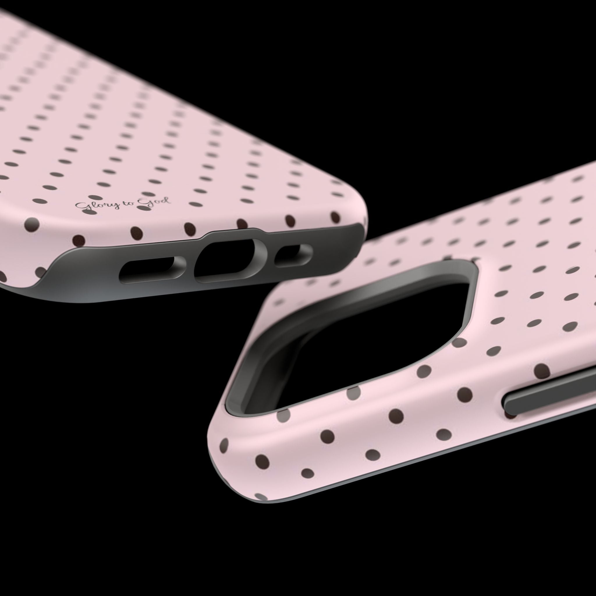 GLORY TO GOD Polka Dot Magnetic Phone Case — Impact-Resistant Protective Cover