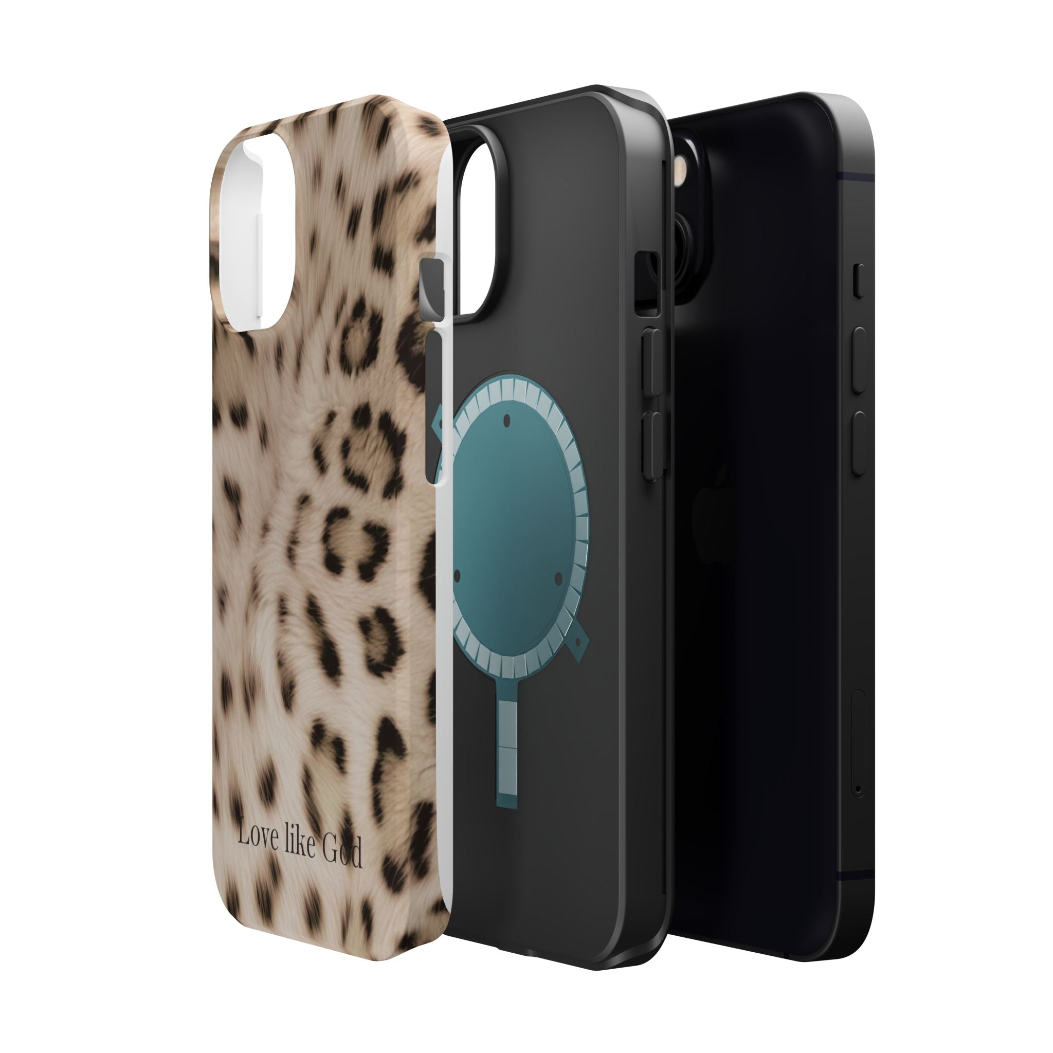 Leopard 'Love Like God' Magnetic Impact Phone Case