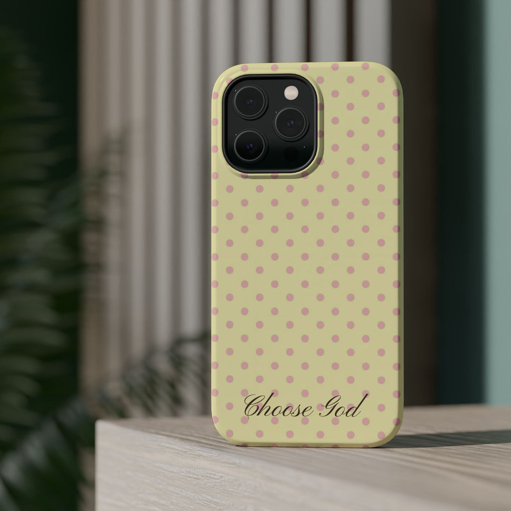 Choose God Polka Dot Magnetic Phone Case — Impact-Resistant iPhone Cover