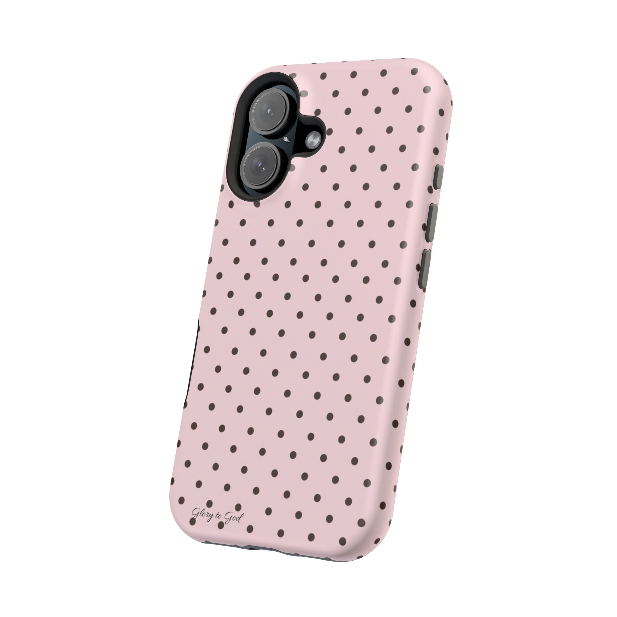 GLORY TO GOD Polka Dot Magnetic Phone Case — Impact-Resistant Protective Cover