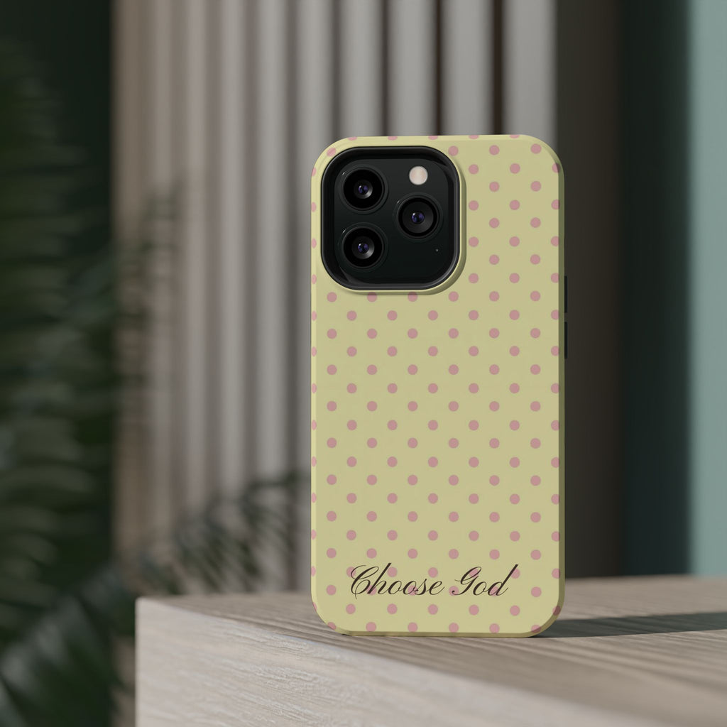 Choose God Polka Dot Magnetic Phone Case — Impact-Resistant iPhone Cover
