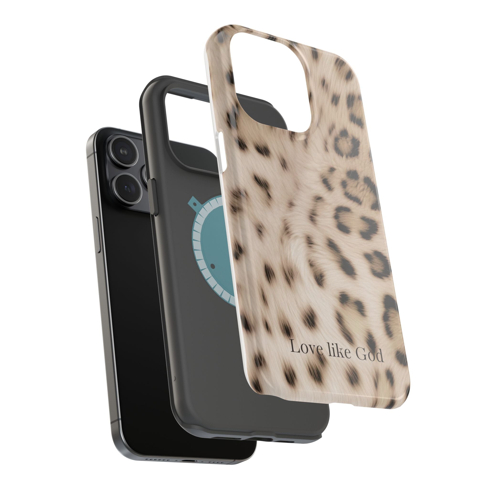 Leopard 'Love Like God' Magnetic Impact Phone Case