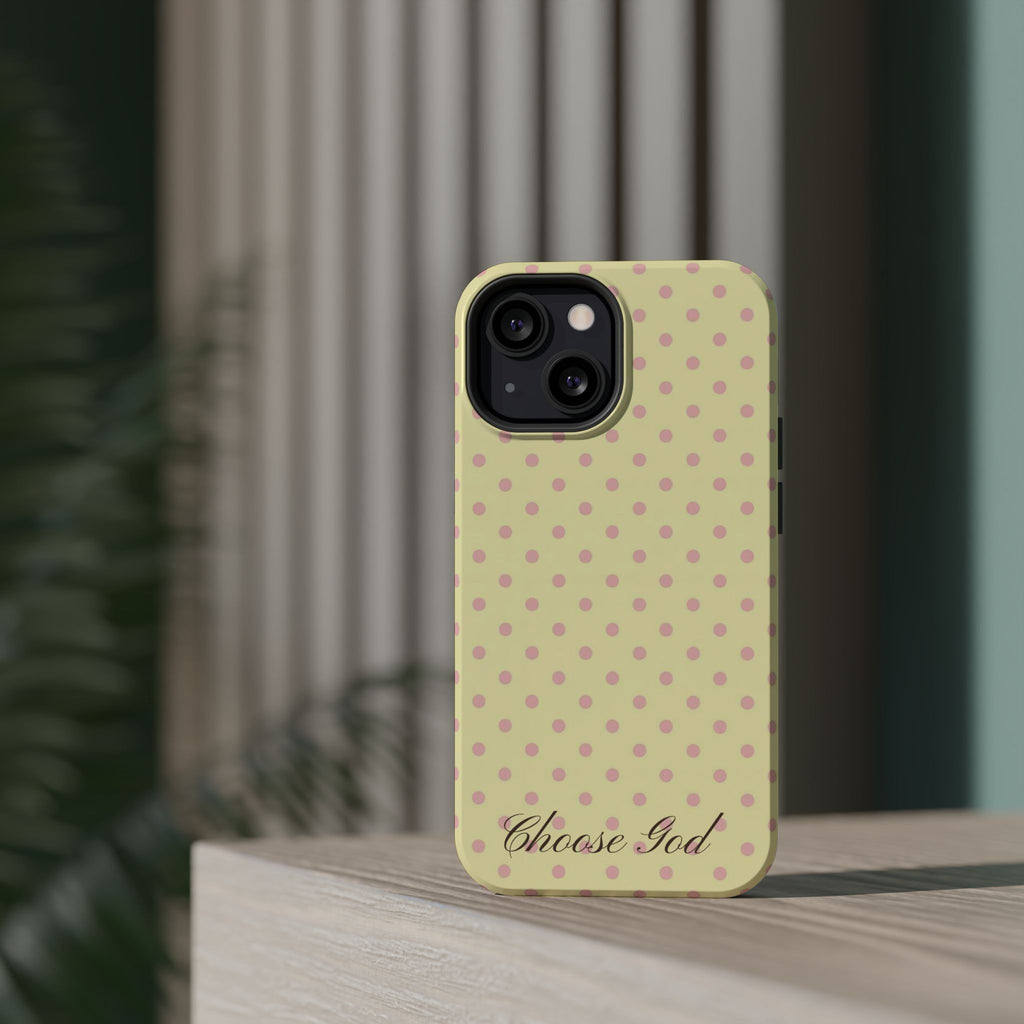 Choose God Polka Dot Magnetic Phone Case — Impact-Resistant iPhone Cover