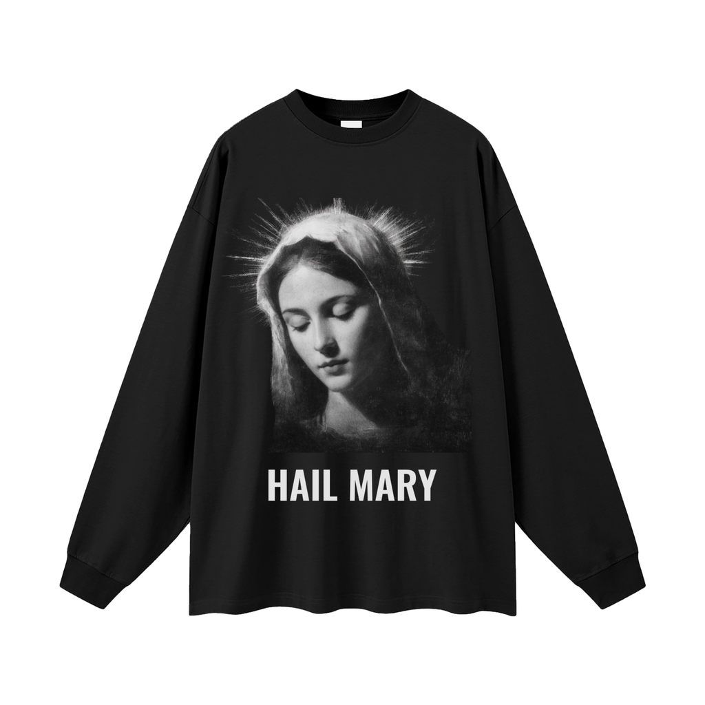 HAIL MARY Oversized Unisex Long Sleeve T-Shirt